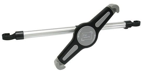 Adjustable Tablet Stand for Desk holding a phone