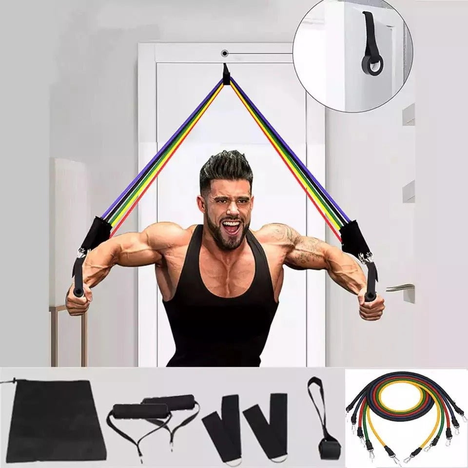 Resistance Bands Set for Home Gym full kit view