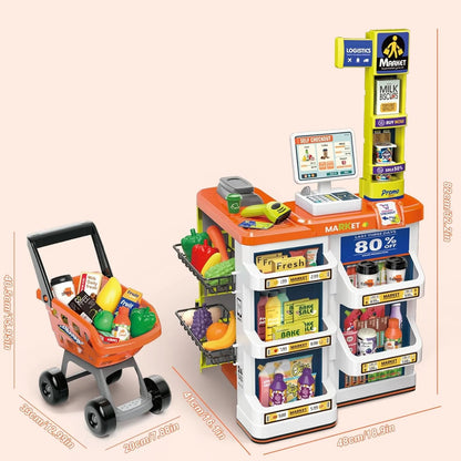 Supermarket Play Set for Kids cash register close-up