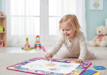  magical water canvas mat child using