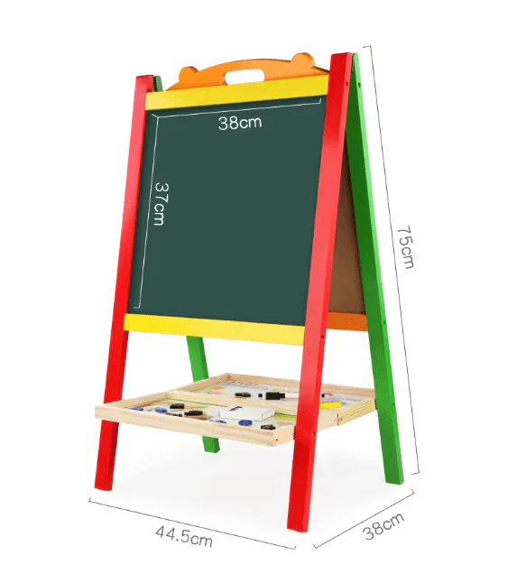 easel for kids whiteboard side view