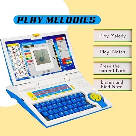 Kids English Learning Laptop full keyboard view