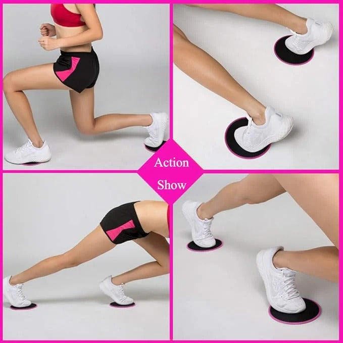 Core Sliders for Exercise being used during workout