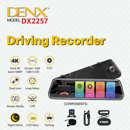 4K Dual Dash Cam Driving Recorder box packaging contents