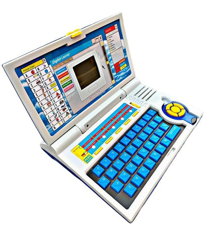 Kids English Learning Laptop screen showing activities