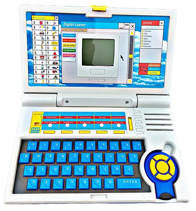 Kids English Learning Laptop complete product view