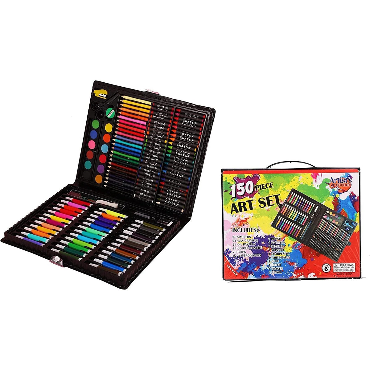 Art Set for Kids open case showing colorful supplies