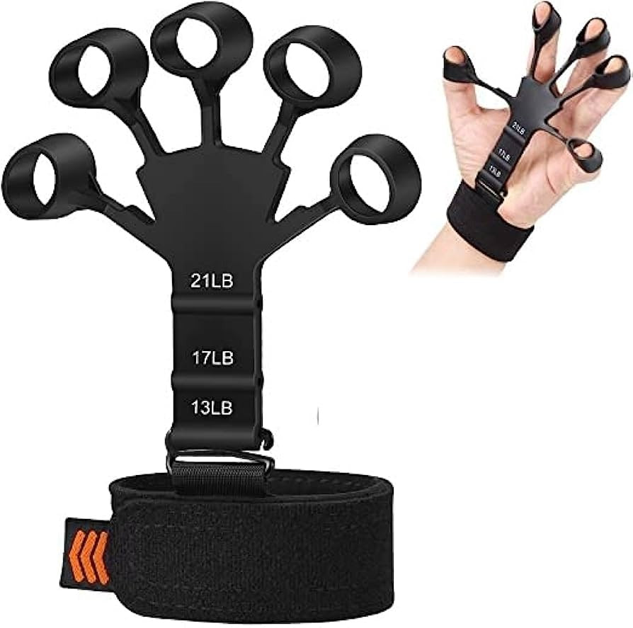Finger Grip Strengthener metal hook design close-up