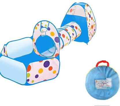Indoor Outdoor Play Tunnel for Kids connected with play tent