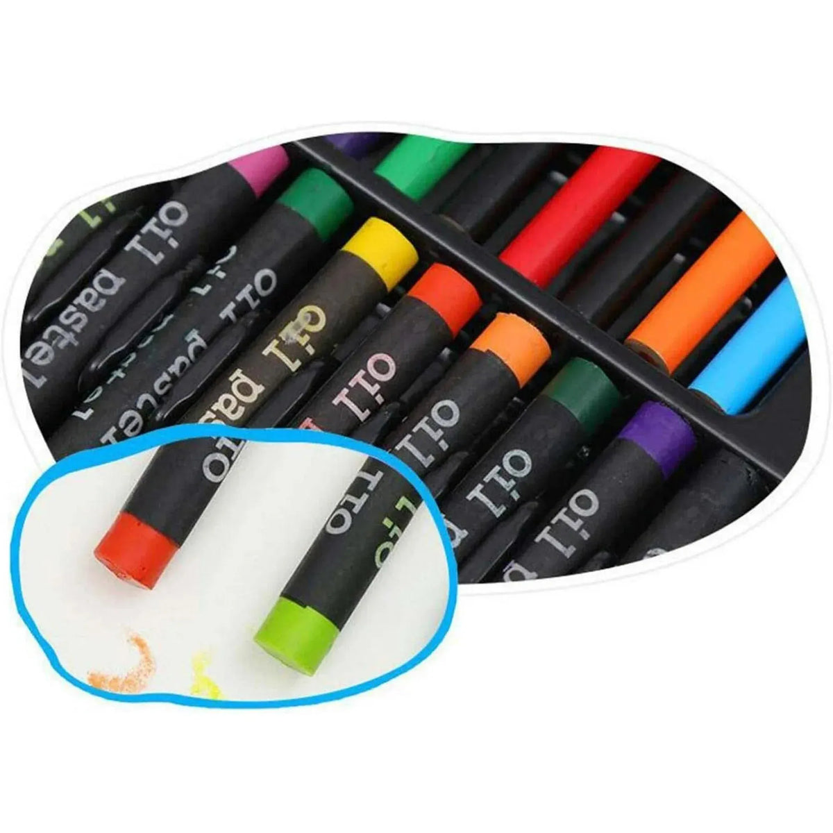 Art Set for Kids colored pencils close-up view