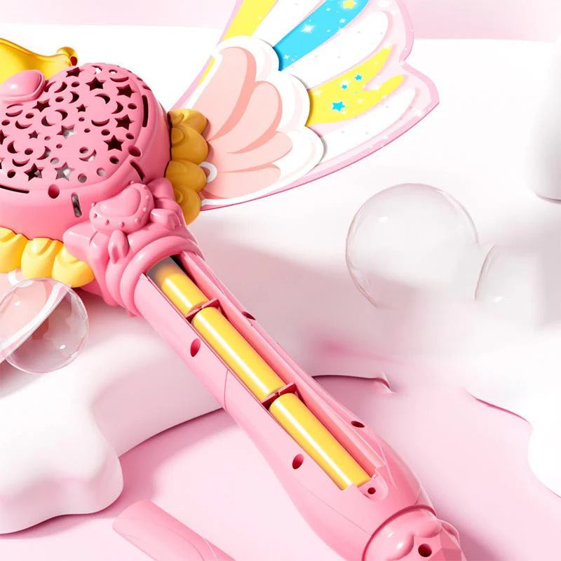 Bubble Wand Toy for Kids being used outdoors by children