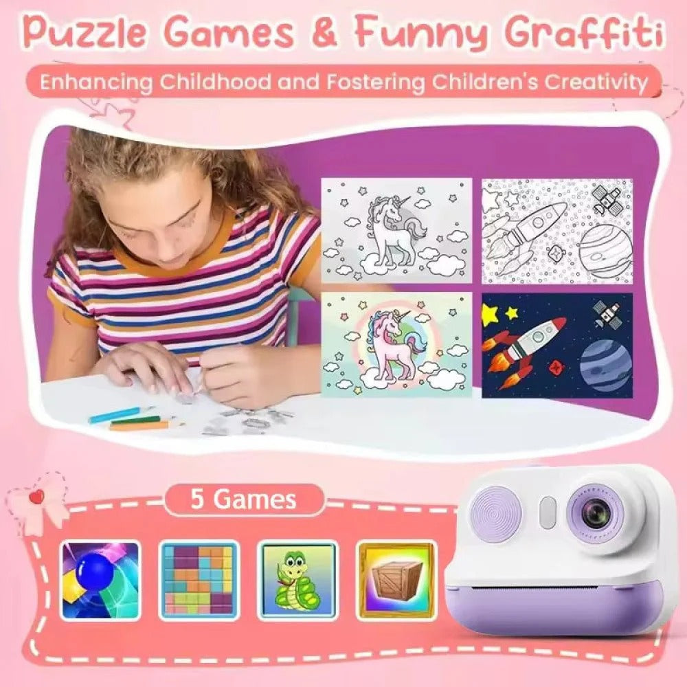 kids instant print camera printing photo