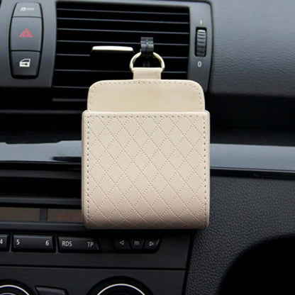 car air vent organizer with items