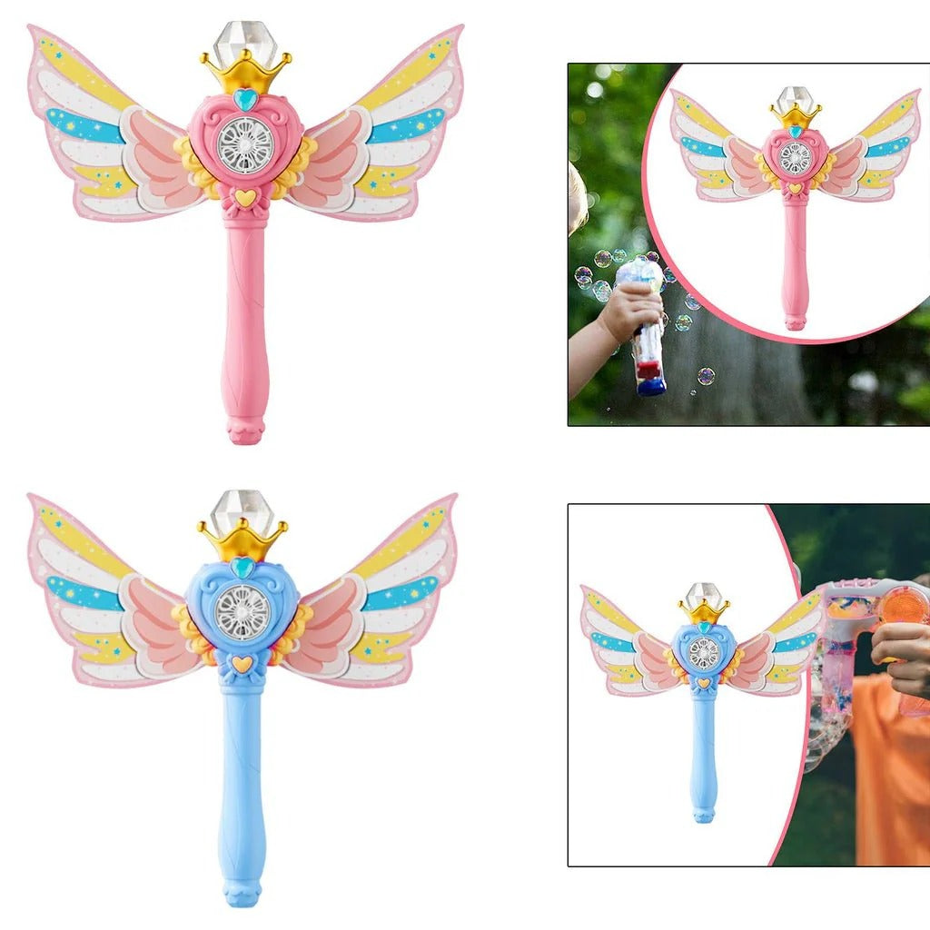 Bubble Wand Toy for Kids creating colorful bubbles