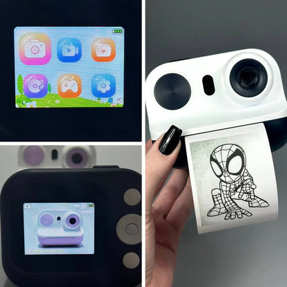 kids instant print camera in use by child