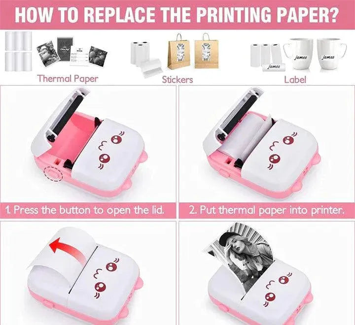 Portable Mini Pocket Printer compact size comparison