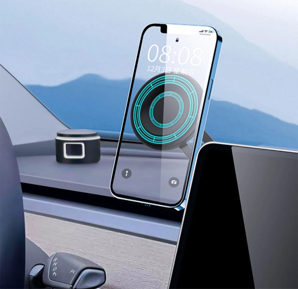 tesla model 3 y phone mount suction bracket