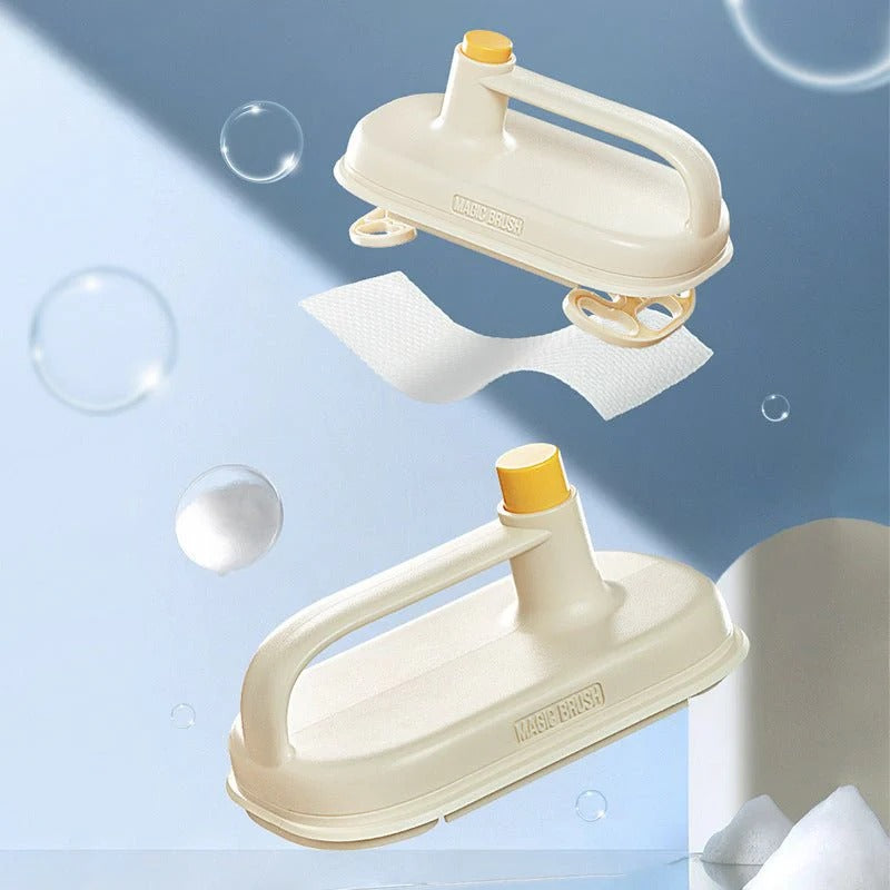 Disposable Magic Cleaning Brush protecting hands while cleaning