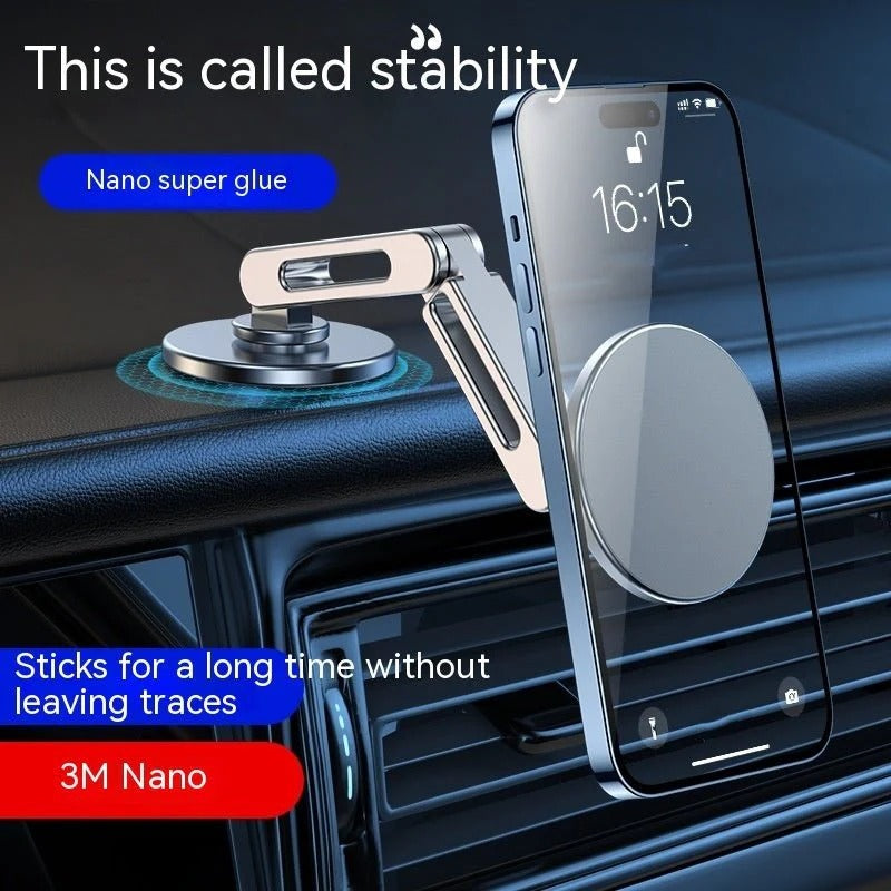 magnetic car phone holder attached to phone