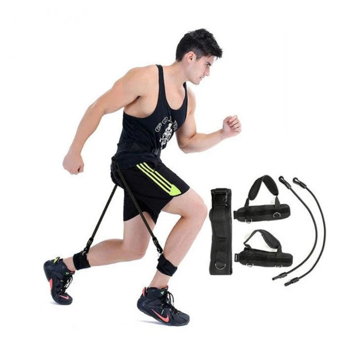 Vertical Jump Trainer being used for leg workout